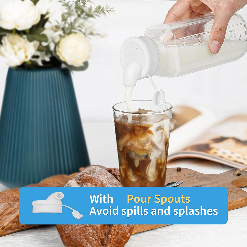 Glass Juice Bottles with Lids, - Bean Hopper Lid ulasan dan harga