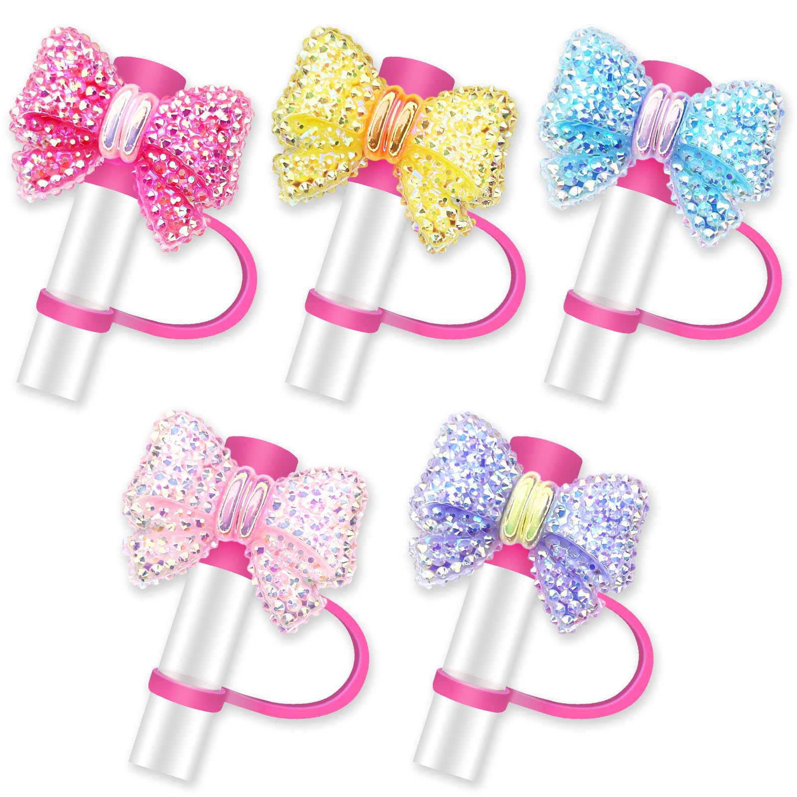 Cute Flower Bow Straw Covers C - Bean Hopper Lid ulasan dan harga