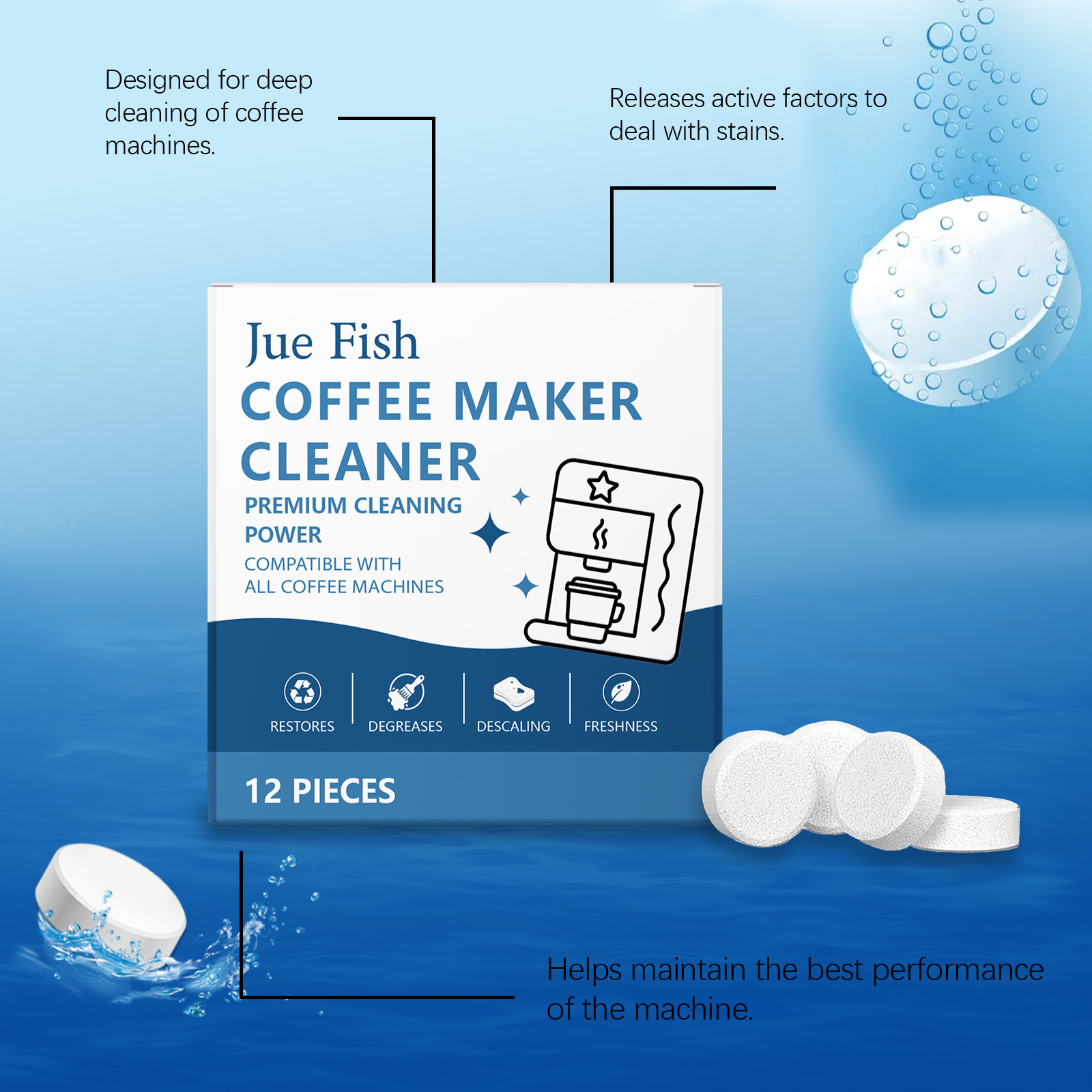 Coffee Machine Cleaning Tablet - Backflush Tablet Cleaner ulasan dan harga