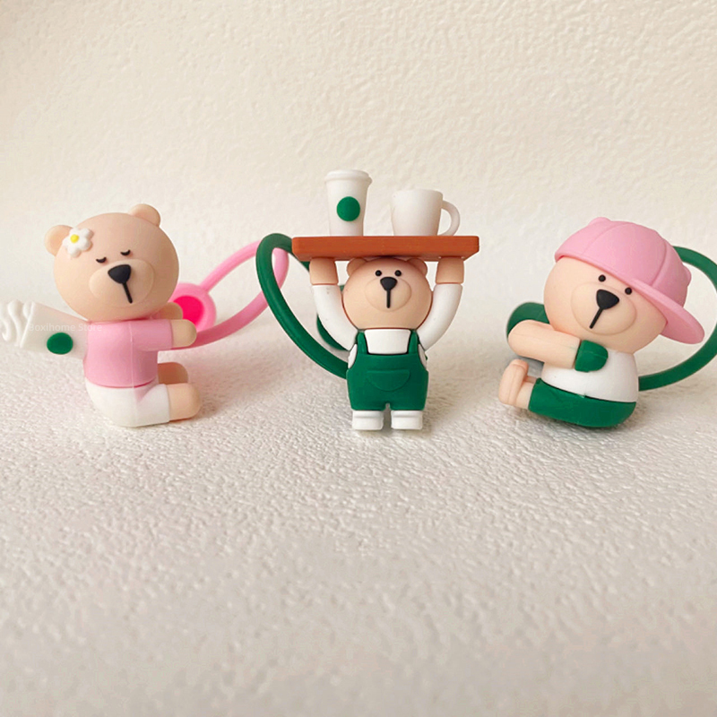 1PC Cute Silicone Straw Covers - Bean Hopper Lid ulasan dan harga