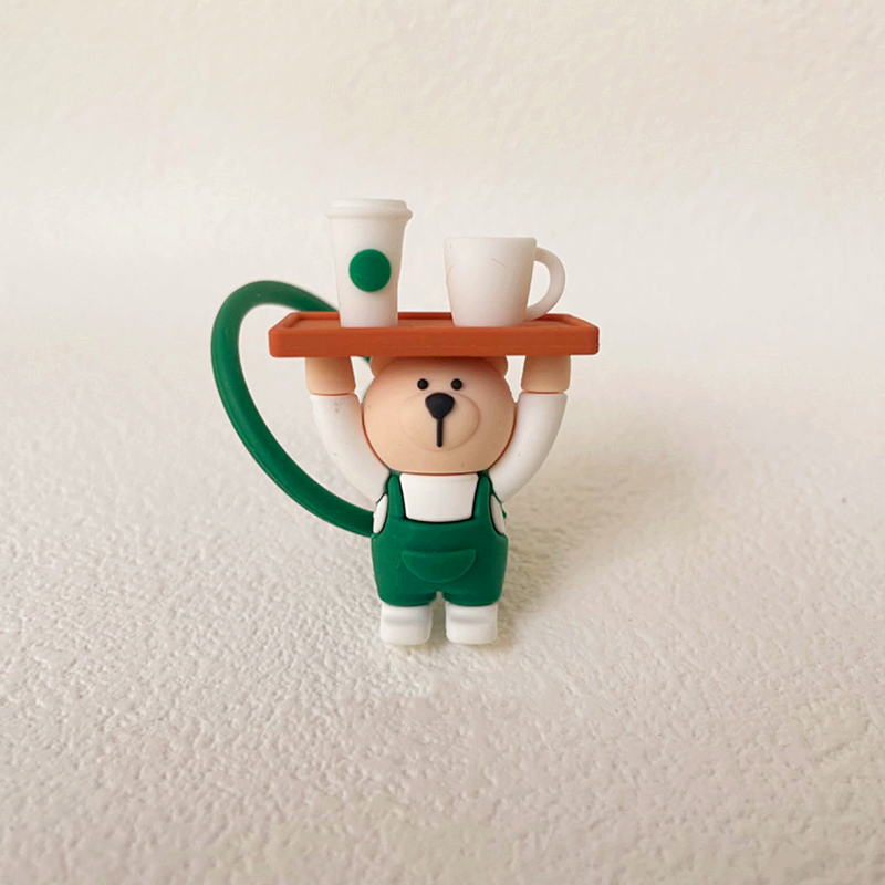 1PC Cute Silicone Straw Covers - Bean Hopper Lid ulasan dan harga