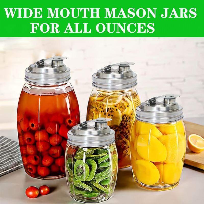 1/2Pack Mason Jar Stainless St - Bean Hopper Lid ulasan dan harga